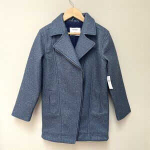 NWT Blue Herringbone Overcoat